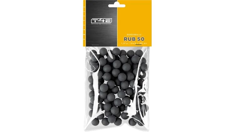 T4E Balines de practica RUB 50 Rubberballs .50 BLK 1,23 g 100 pcs #2.4708