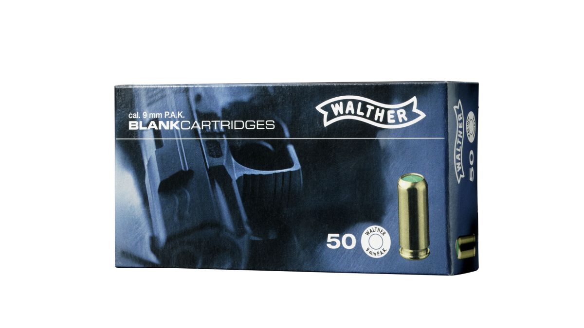 FOGUEOS cal 9mm PAK marca Walther,  caja 50 un.