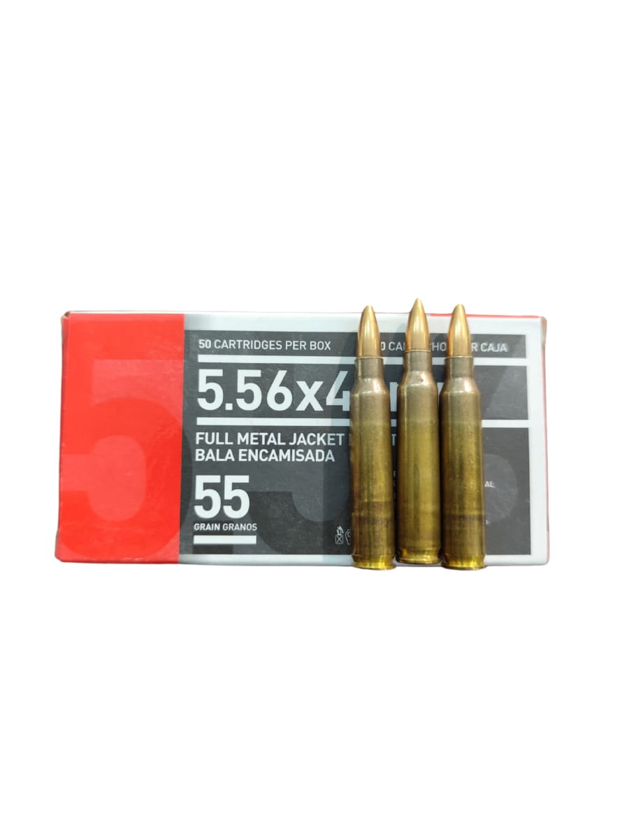 BALA cal 5.56 x 45 mm 55 gr marca Aguila caja de 50 rds #1E556127