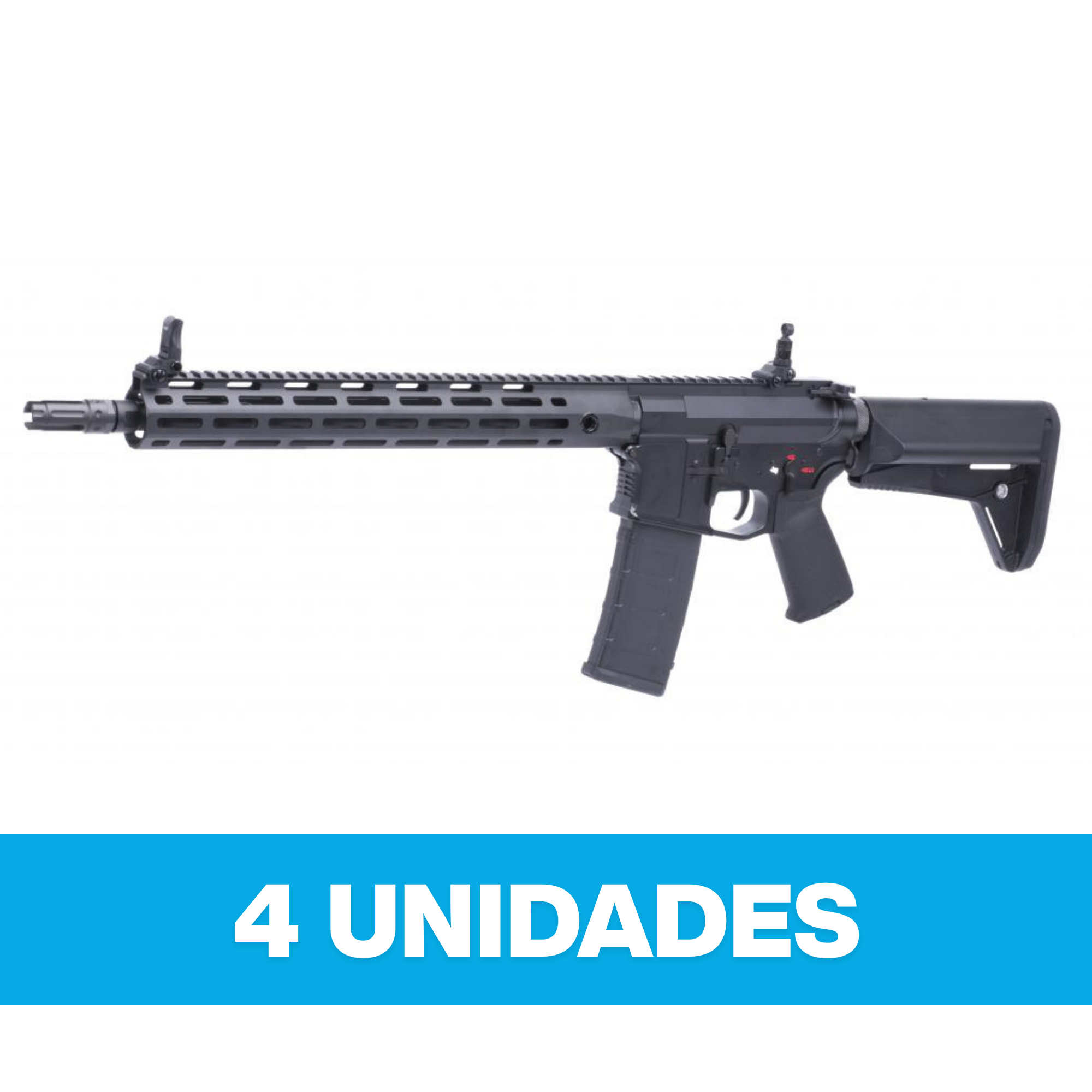 Embalaje Réplica CYMA Platinum cal 6mm M4 QBS AEG 14.5" M-LOK #CM.097, 4 unidades